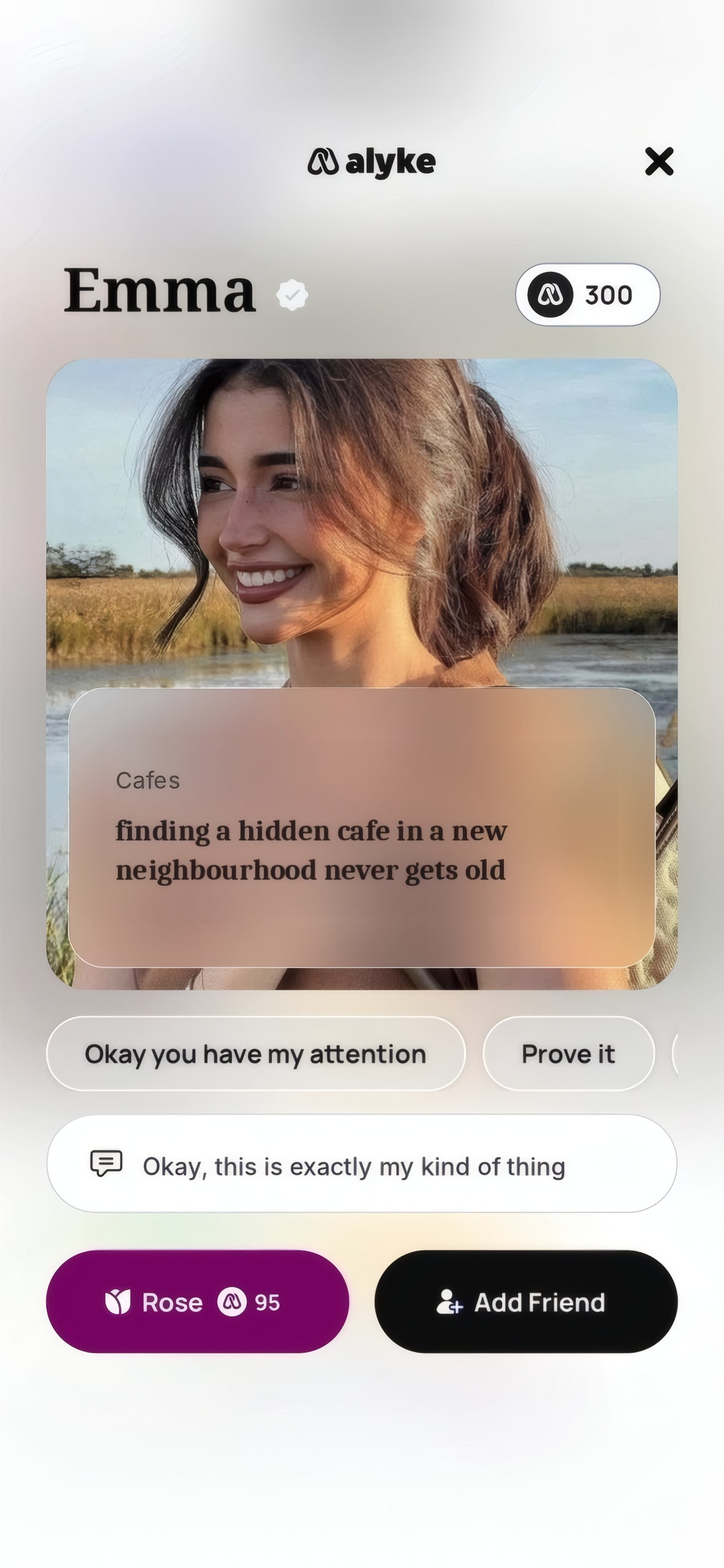 Maya’s reply to Emma’s cafe line